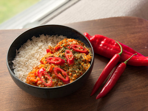 Spicy Coconut Chicken med Ris