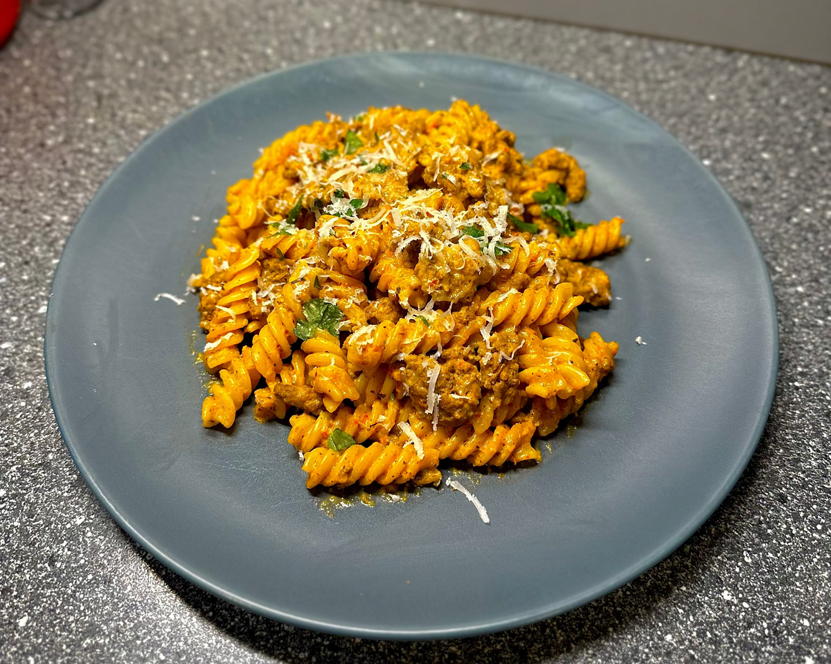 Kremet Pasta med Karbonadedeig